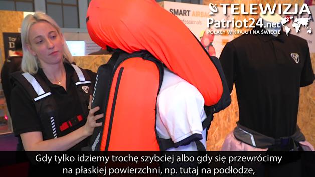 [VIDEO] Kamizelka ochronna zadziała jak poduszka powietrzna. Południowokoreański start-up zaprezentował na niedawnych targach IFA w Berlinie system ochronny dla osób pracujących na wysokości